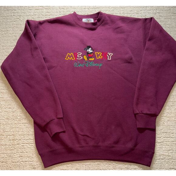 Vintage Mickey Mouse Sweatshirt Size XL 1990s Disney Mickey & Co USA 100% Cotton - Picture 1 of 5